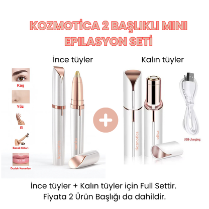 Kozmotica® 2 Başlıklı Mini Epilasyon Seti