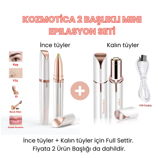 Kozmotica® 2 Başlıklı Mini Epilasyon Seti